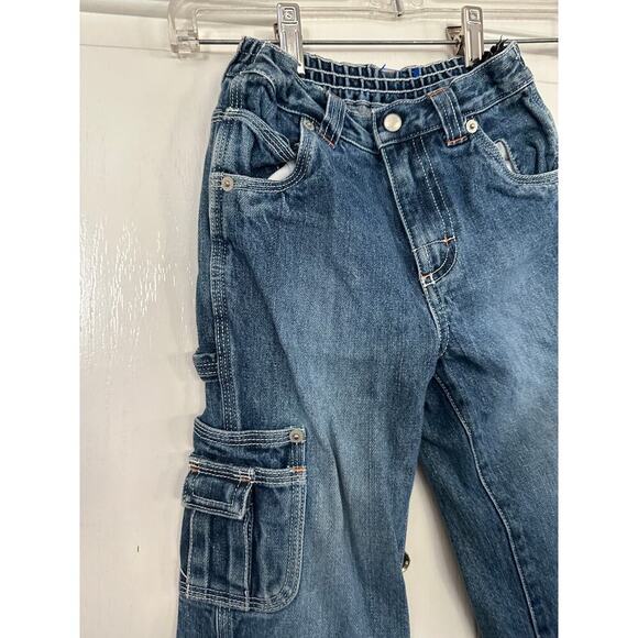 Vintage Gymboree Kids' Blue Jean Cargo Denim Jean Size 2T carpenter - Picture 5 of 5